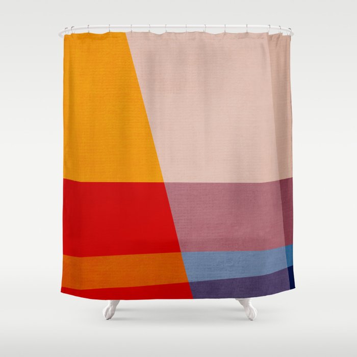Abstract Mid-Century Modern Colors  Shower Curtain Gallery Image 1