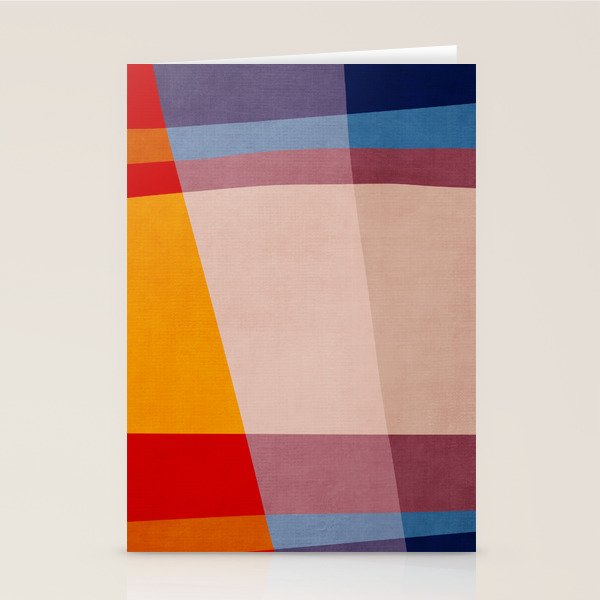 Abstract Mid-Century Modern Colors  Stationery Card Gallery Image 1
