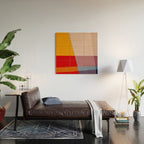 Abstract Mid-Century Modern Colors  Wood Wall Art Gallery Image 2