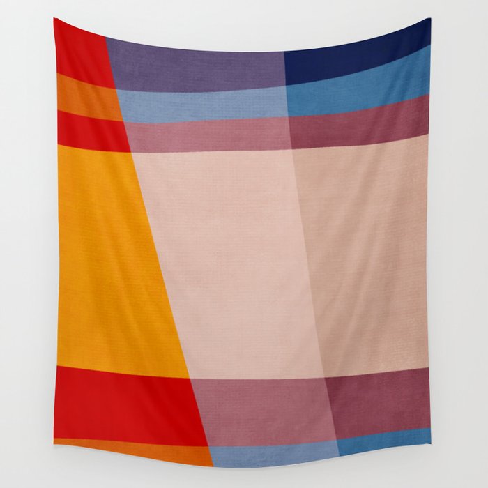 Abstract Mid-Century Modern Colors  Wall Tapestry Gallery Image 4