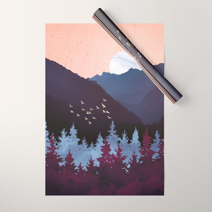 Mulberry Dusk Wrapping Paper Gallery Image 1