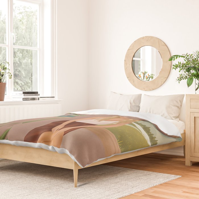 Tables and chairs worn by all of the dust Duvet Cover Gallery Image 2