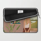 Tables and chairs worn by all of the dust Laptop Sleeve Gallery Image 2