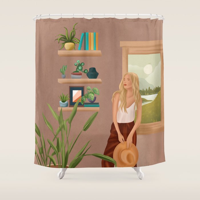 Tables and chairs worn by all of the dust Shower Curtain Gallery Image 1