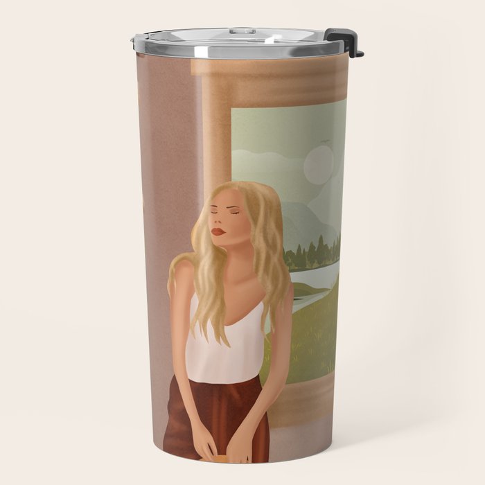 Tables and chairs worn by all of the dust Travel Mug Gallery Image 2