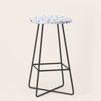 Elegant blush blue yellow watercolor floral pattern Stool Gallery Image 1
