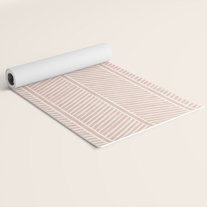 Organic Chevron in Rose Yoga Mat Gallery Image 2