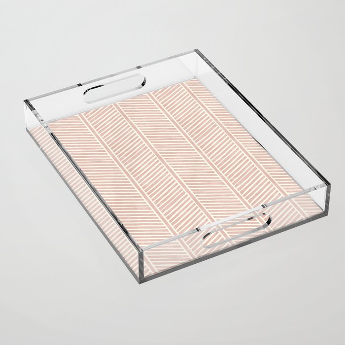 Organic Chevron in Rose Acrylic Tray Gallery Image 1