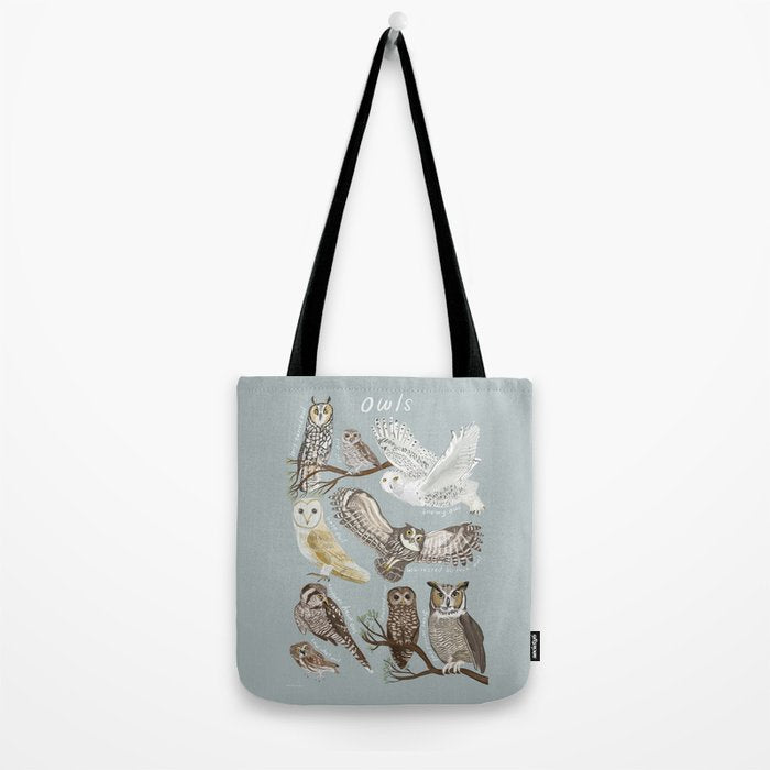 Owls Illustrated Chart Tote Bag Gallery Image 2