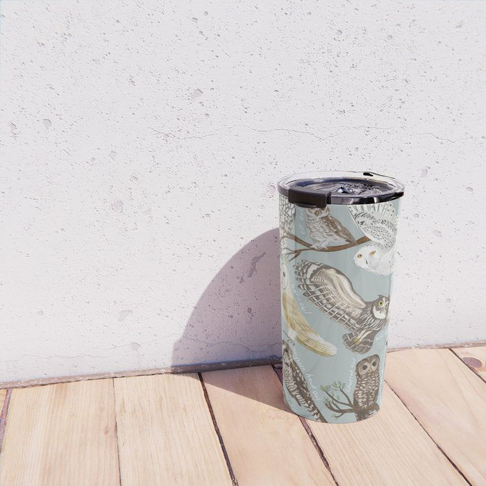 Owls Illustrated Chart Travel Mug Gallery Image 4