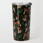 Vintage Dark Night Mushroom Forest Travel Mug Gallery Image 2
