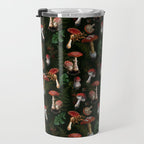 Vintage Dark Night Mushroom Forest Travel Mug Gallery Image 3