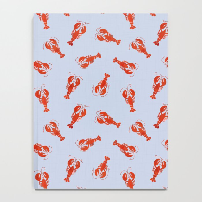 Classic Red Lobsters Pattern On Light Blue Notebook Gallery Image 4