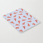 Classic Red Lobsters Pattern On Light Blue Notebook Gallery Image 2