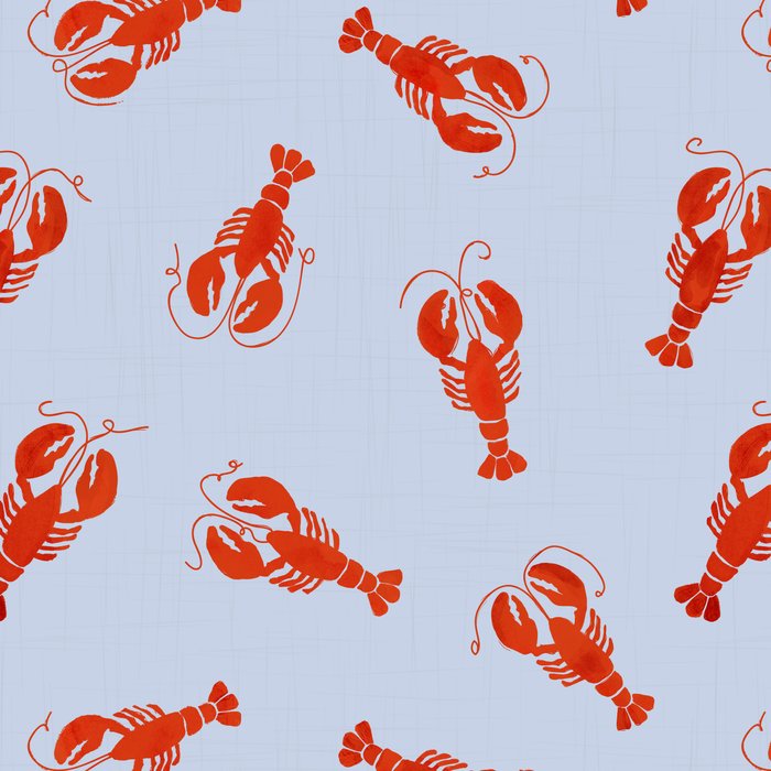 Classic Red Lobsters Pattern On Light Blue Coffee Mug Gallery Image 2