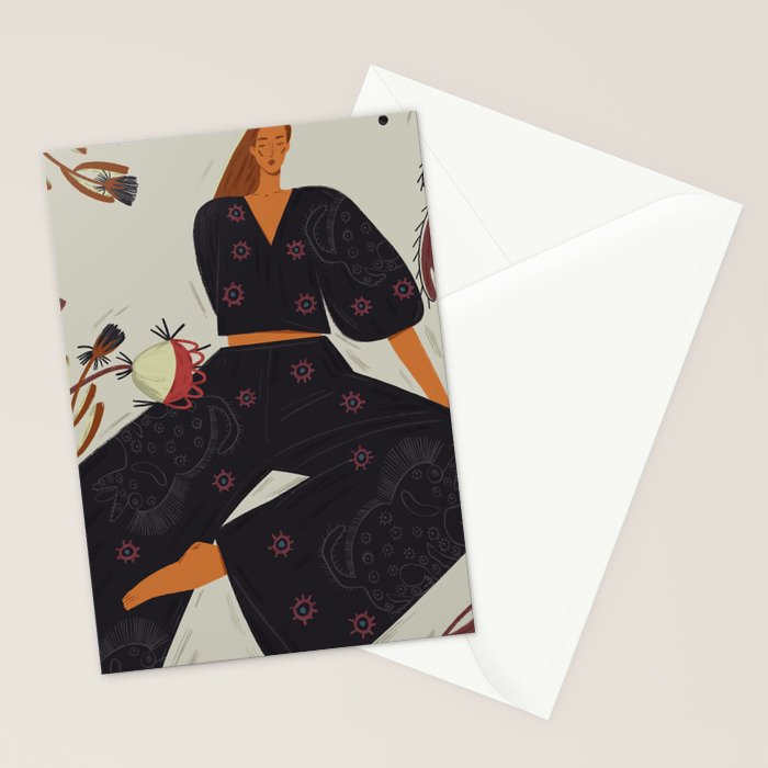 a girl in armor  Stationery Card Gallery Image 2