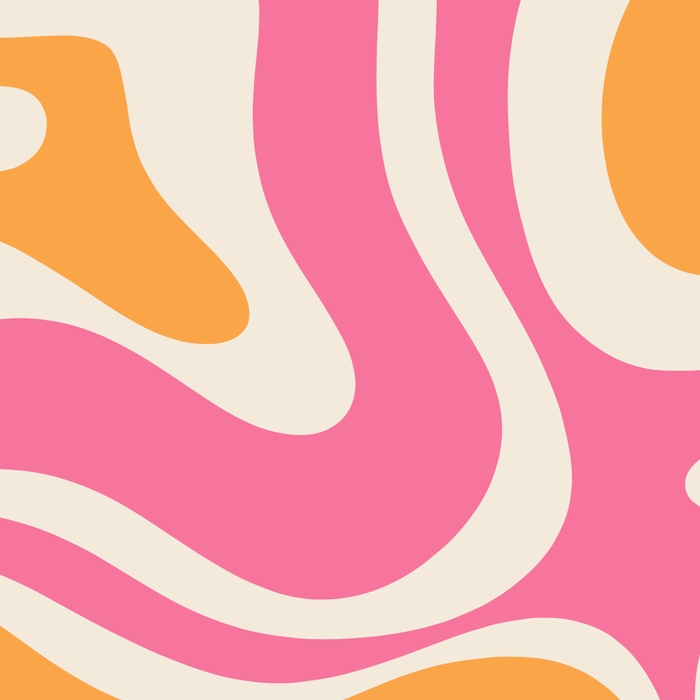 Retro Modern Liquid Swirl Abstract Pattern Pink Orange Cream Coffee Mug Gallery Image 2