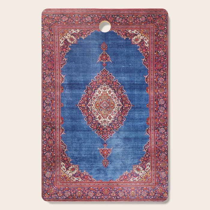 Silk Kashan Central Persian Rug Print Cutting Board Gallery Image 1