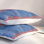 Silk Kashan Central Persian Rug Print Pillow Sham Gallery Image 3
