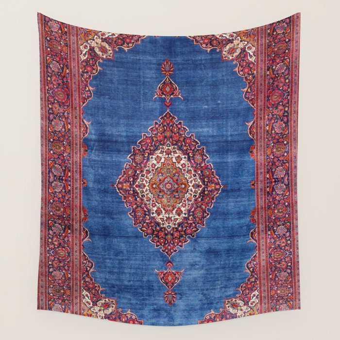 Silk Kashan Central Persian Rug Print Wall Tapestry Gallery Image 4