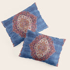 Silk Kashan Central Persian Rug Print Pillow Sham Gallery Image 3