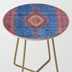 Silk Kashan Central Persian Rug Print Side Table Gallery Image 2