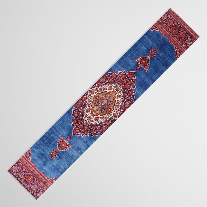 Silk Kashan Central Persian Rug Print Table Runner Gallery Image 3