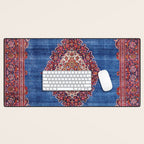 Silk Kashan Central Persian Rug Print Desk Mat Gallery Image 1