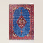 Silk Kashan Central Persian Rug Print Stationery Card Gallery Image 2