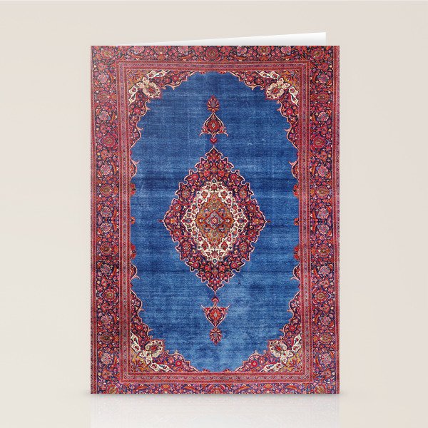 Silk Kashan Central Persian Rug Print Stationery Card Gallery Image 2
