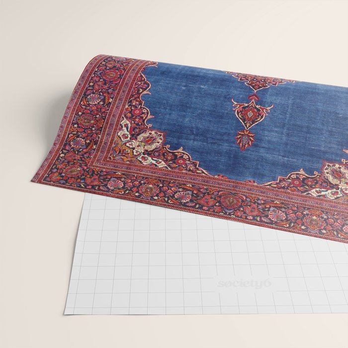 Silk Kashan Central Persian Rug Print Wrapping Paper Gallery Image 2