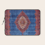 Silk Kashan Central Persian Rug Print Laptop Sleeve Gallery Image 1