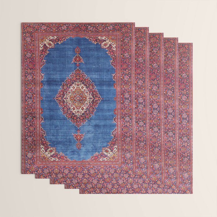 Silk Kashan Central Persian Rug Print Wrapping Paper Gallery Image 3