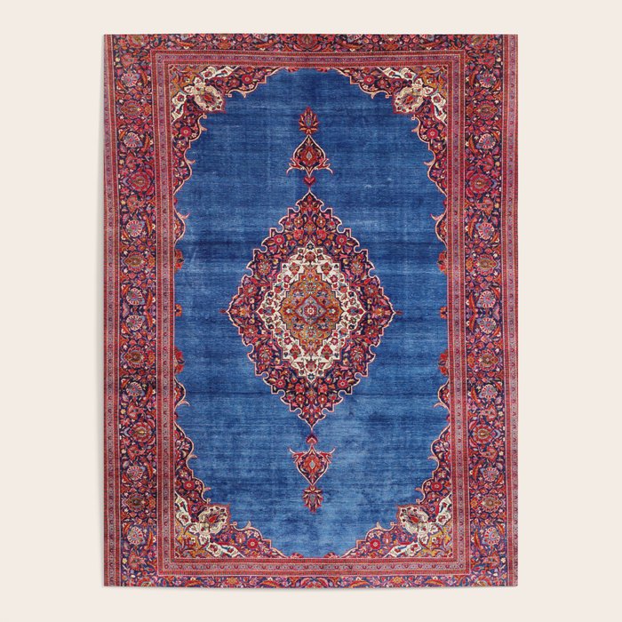 Silk Kashan Central Persian Rug Print Poster Gallery Image 4