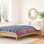 Silk Kashan Central Persian Rug Print Duvet Cover Gallery Image 2