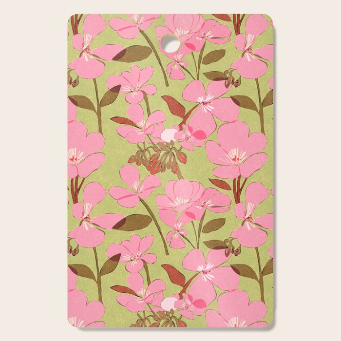 Pink Floral Pattern Cutting Board Gallery Image 1