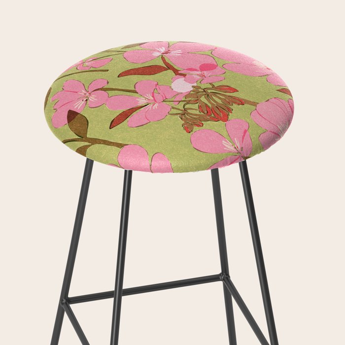 Pink Floral Pattern Stool Gallery Image 2