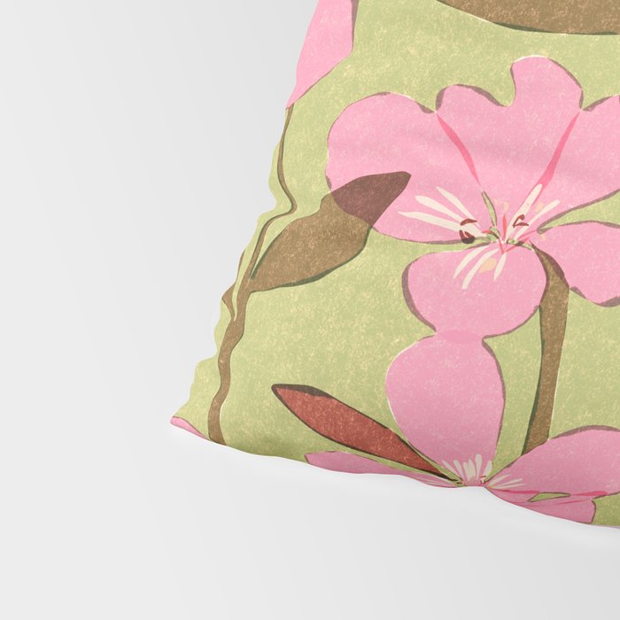 Pink Floral Pattern Pillow Sham Gallery Image 4