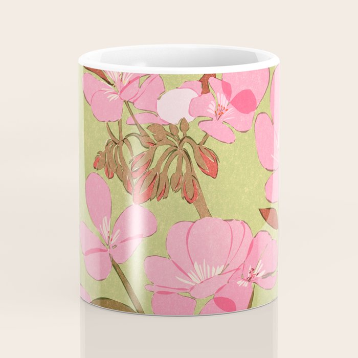 Pink Floral Pattern Coffee Mug Gallery Image 4