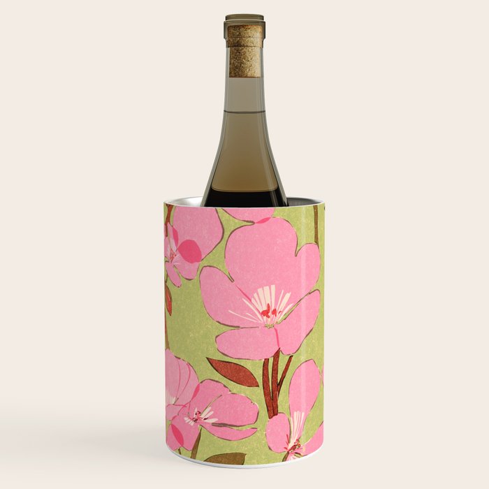 Pink Floral Pattern Wine Chiller Gallery Image 3