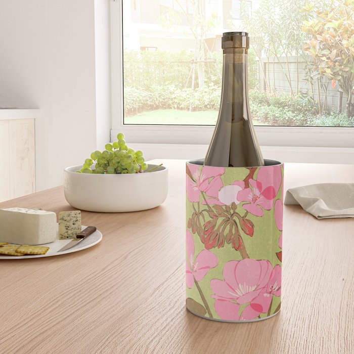 Pink Floral Pattern Wine Chiller Gallery Image 4