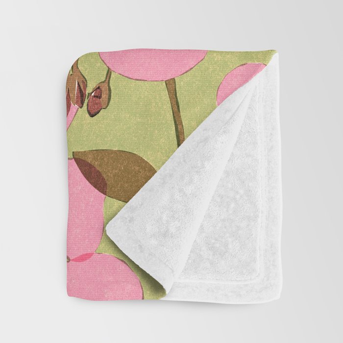 Pink Floral Pattern Throw Blanket Gallery Image 3