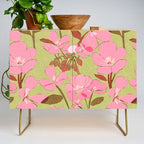 Pink Floral Pattern Credenza Gallery Image 1