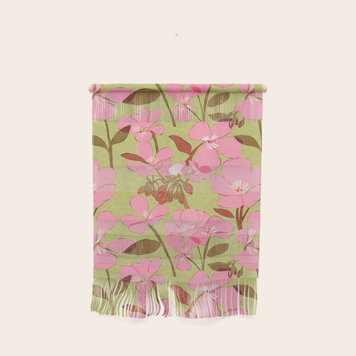 Pink Floral Pattern Wall Hanging Gallery Image 1