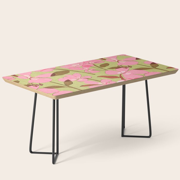 Pink Floral Pattern Coffee Table Gallery Image 1
