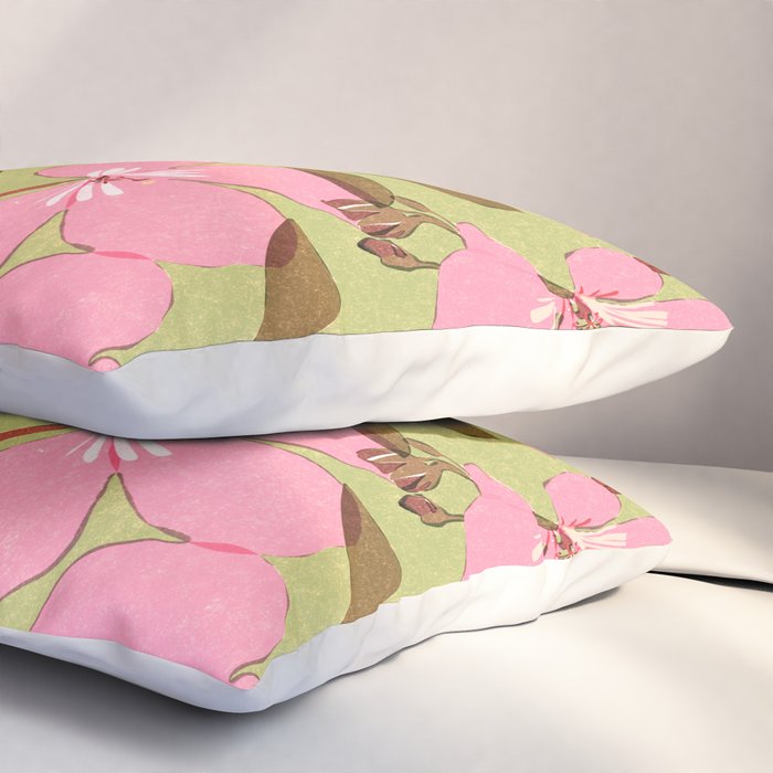 Pink Floral Pattern Pillow Sham Gallery Image 3