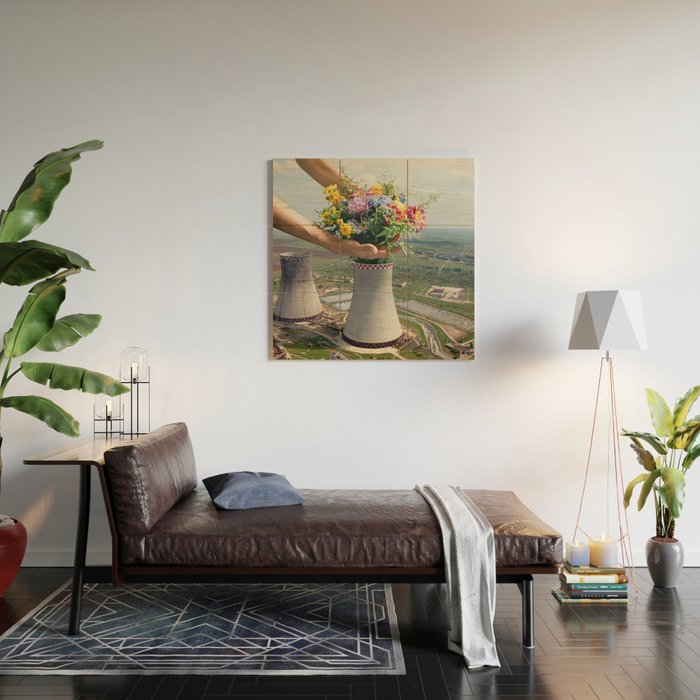 Flower Plant Wood Wall Art Gallery Image 2