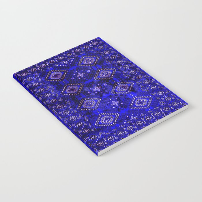 Oriental Opulence: Royal Blue Velvet Moroccan Majesty Notebook Gallery Image 1