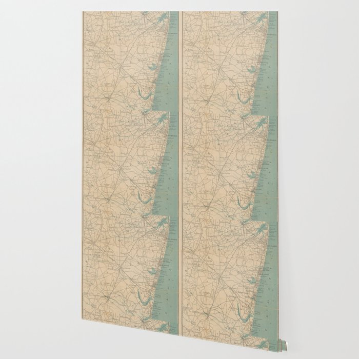 Vintage Map of The New Jersey Coast (1890) Wallpaper Gallery Image 2