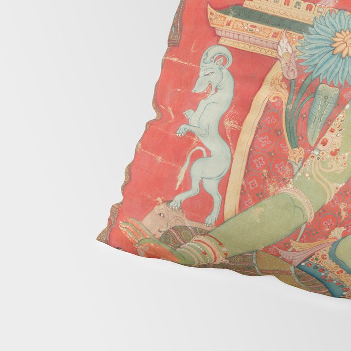 Green Tara 13th Century Tibetan Art Pillow Sham Gallery Image 4